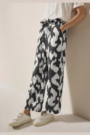CECIL Stoffhose »Style Neele«, mit grafischem Muster und Gürteldetail vorne