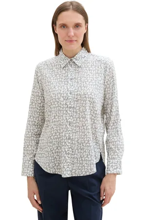 TOM TAILOR Langarmbluse, mit All-Over Print