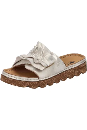 Rieker Pantolette, Sommerschuh, Strandschuh, Hausschuh mit modischer Plateausohle