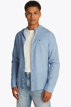 Tommy Hilfiger Langarmhemd »TJM LINEN MIX BAND COLLAR SHIRT«
