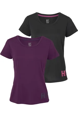 H.I.S Funktionsshirt, (Spar-Set, 2er-Pack), figurbetonter Schnitt, sportlicher Look, mit trendigem Logodruck