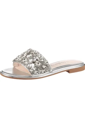 Buffalo Pantolette »KIRA SLIDE«, Sommerschuh, Strandschuh, Partypantolette mit Schmuckelementen