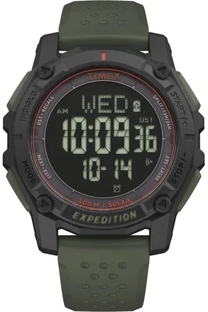Timex Chronograph »RIDGE SOLAR«, Solar Armbanduhr,Herrenuhr,digital,Silikonarmband,Stoppfunktion,Datum