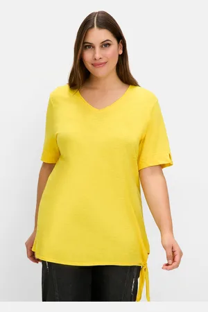 Sheego T-Shirt »Shirt mit Knotendetail am Saum«