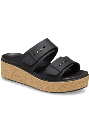 Crocs Keilpantolette »Brooklyn Cork Buckle«, Keilsandale, Plateausandale mit LiteRide™ Schaumfußbett