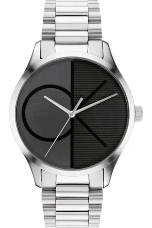 Calvin Klein Quarzuhr »ICONIC«, Armbanduhr, Herrenuhr, Mineralglas, Edelstahlarmband