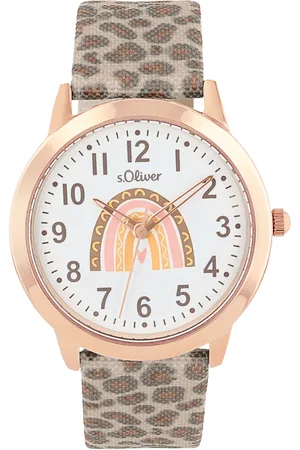 QS by s.Oliver Quarzuhr, Armbanduhr, Kinderuhr, Mädchenuhr, Schulanfang, Geschenkidee