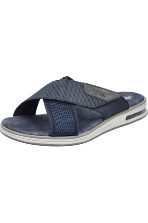 Rieker Pantolette, Sommerschuh, Strandschuh, Schlappen, Hausschuh mit Klettverschluss