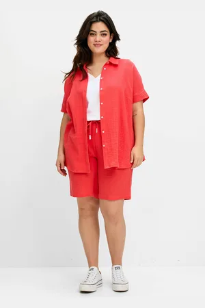 Sheego Bermudas »Shorts mit Schlupfbund, aus Musselin«