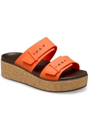 Crocs Keilpantolette »Brooklyn Cork Buckle«, Keilsandale, Plateausandale mit LiteRide™ Schaumfußbett