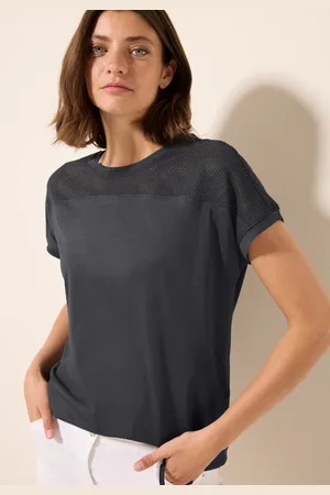CECIL T-Shirt, mit Meshdetail