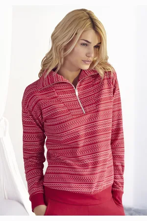 QS by s.Oliver Sweatshirt, mit Norwegermuster, Loungeanzug