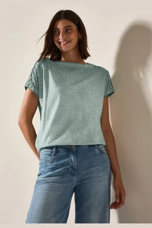 CECIL T-Shirt, mit Knopfdetail