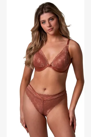 After Eden String »Mexy«, Florale Spitze, Riemchendetails