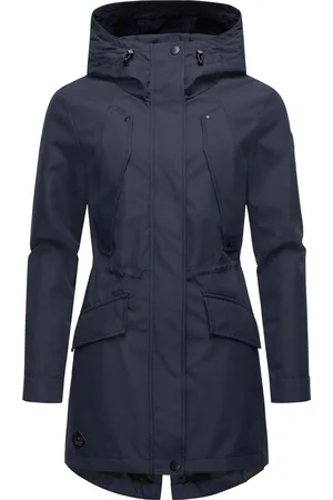 Ragwear Regenmantel »Regenmantel Begonia«, Wasserdichter Damen Übergangsmantel mit großer Kapuze