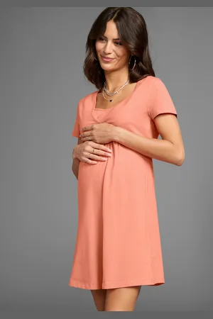 Neun Monate Umstandskleid »Kurzes Schwangerschafts-Jerseykleid, Minikleid«, Auschnitt in Wickeloptik