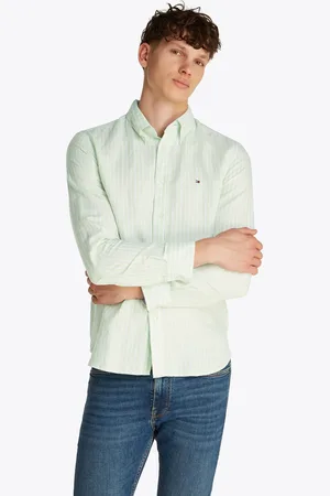 Tommy Hilfiger Langarmhemd »LINEN BLEND BOLD STRIPE«, mit feinen Streifen