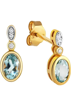Firetti Paar Ohrstecker »Schmuck Geschenk Silber 925 Ohrschmuck Ohrschmuck Edelstein Topas«, mit Blautopas (behandelt), Zirkonia (synth.)