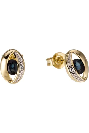 Firetti Paar Ohrstecker »Schmuck Geschenk Gold 333 Ohrschmuck Farbstein Edelstein Saphir«, mit Saphir - mit Brillant