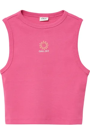 QS by s.Oliver Tanktop, mit Stickerei auf der Brust