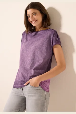 CECIL T-Shirt, mit Knopfdetail