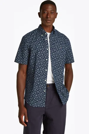 Tommy Hilfiger Kurzarmhemd »COTTON LINEN PAISLEY RF SS SHIRT«