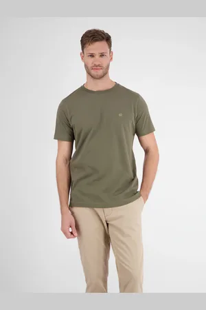 Lerros T-Shirt » Basic T-Shirt mit Logostitch, unifarben«