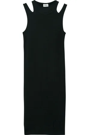 QS by s.Oliver Midikleid, ärmellos, Ripp-Optik