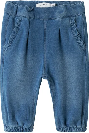 NAME IT Sweatjeans »NBFBELLA ROUND JEANS 6101-TR NOOS«, mit coolen Abriebeffekten
