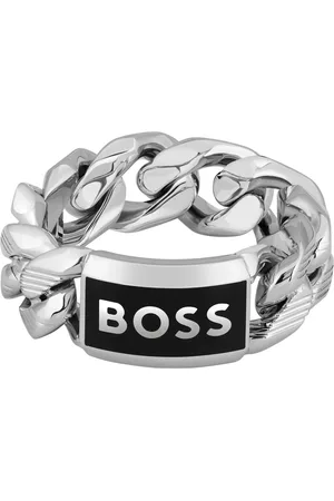 HUGO BOSS Fingerring »KASSY EMBLEM, 1580681M,L«, mit Emaille