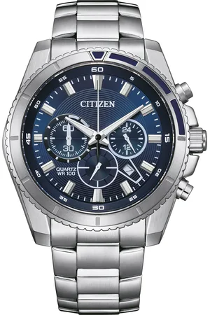 Citizen Chronograph, Armbanduhr, Quarzuhr, Herrenuhr, Edelstahlarmband