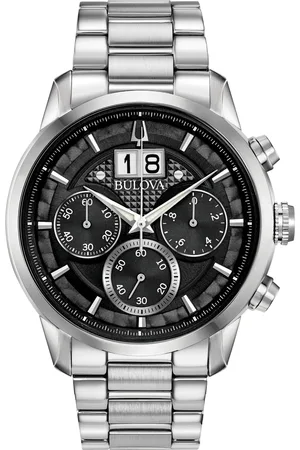 BULOVA Chronograph »Sutton«, Armbanduhr, Quarzuhr, Herrenuhr, Edelstahlarmband, Tag