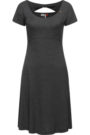 Ragwear Sommerkleid »Sommerkleid Lunngo Solid«, leichtes Freizeitkleid mit Schleifen-Ausschnit am Rücken