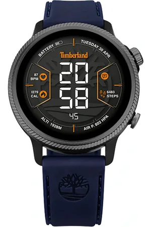 Timberland Smartwatch »TRAIL FORCE«, Armbanduhr, Herrenuhr, Lederarmband, Bluetooth, Trinkerinnerung)