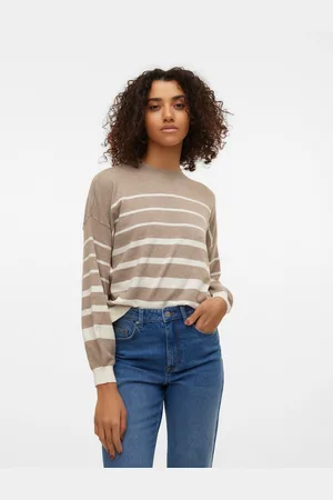 VERO MODA Strickpullover »VMRAIN LS O-NECK PULLOVER ENT«