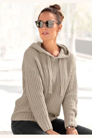 Lascana Kapuzenpullover, aus weichem Grobstrick, weicher Strickpullover mit Kapuze