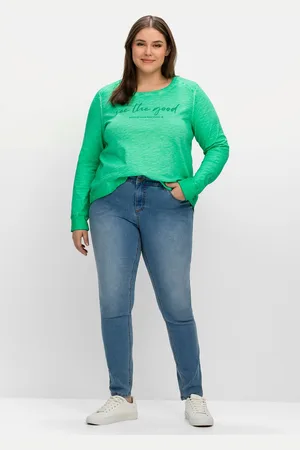 Sheego Stretch-Jeans »Jeans für sehr schmale Beine und mehr Bauch«