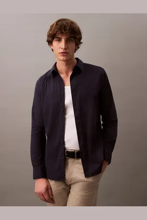 Calvin Klein Langarmhemd »LS SOLID STRETCH SLIM SHIRT«, in Unifarbe