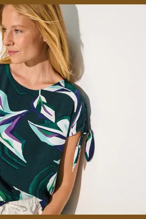 CECIL Shirtbluse, mit knotbaren Ärmeln