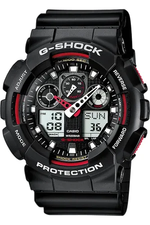 Casio Chronograph, Quarzuhr,Armbanduhr,Herrenuhr,digital, bis 20 bar wasserd.Resinarmband