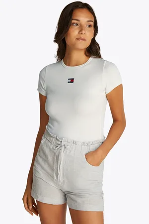 Tommy Hilfiger T-Shirt »TJW SLIM BADGE RIB TEE«, in Rippoptik