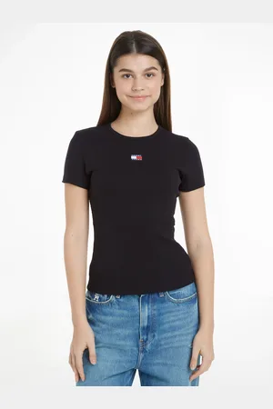 Tommy Hilfiger T-Shirt »TJW SLIM BADGE RIB TEE«, in Rippoptik