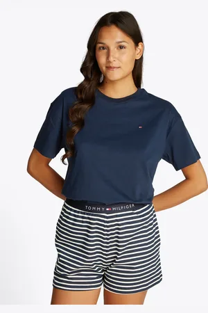 Tommy Hilfiger Pyjama »SS PRT PJ SHORT SET«, (Set, 2 tlg., 2tlg), mit Muster, Logo