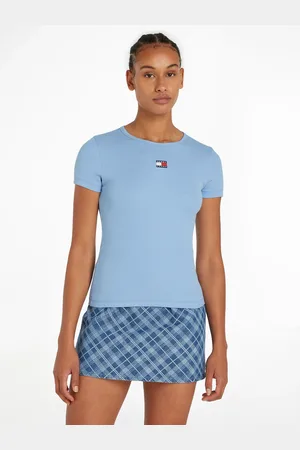 Tommy Hilfiger T-Shirt »TJW SLIM BADGE RIB TEE«, in Rippoptik