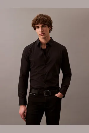 Calvin Klein Langarmhemd »LS SOLID STRETCH SLIM SHIRT«, in Unifarbe