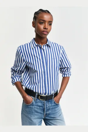 GANT Langarmbluse »REG POPLIN WIDE STRIPED SHIRT«, Popeline Bluse mit breiten Streifen