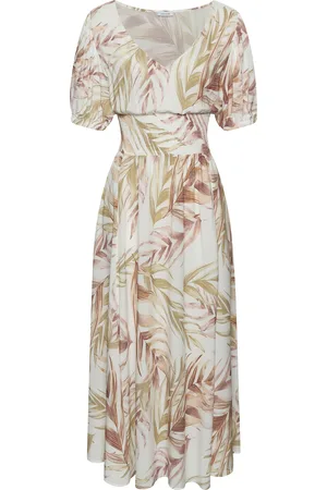Lascana Maxikleid, mit Alloverprint und gesmokter Taille, luftiges Sommerkleid