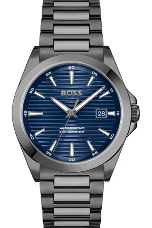 HUGO BOSS Quarzuhr »STRIKE«, Armbanduhr, Damenuhr, Herrenuhr, Edelstahlarmband, analog, Tag