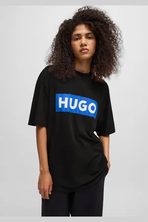 Hugo Blue T-Shirt »Nico«, mit großem Logo-Print, Unisex