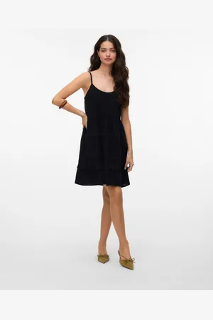 VERO MODA Trägerkleid »VMPRETTY SHORT SINGLET DRESS WVN GA NOOS«